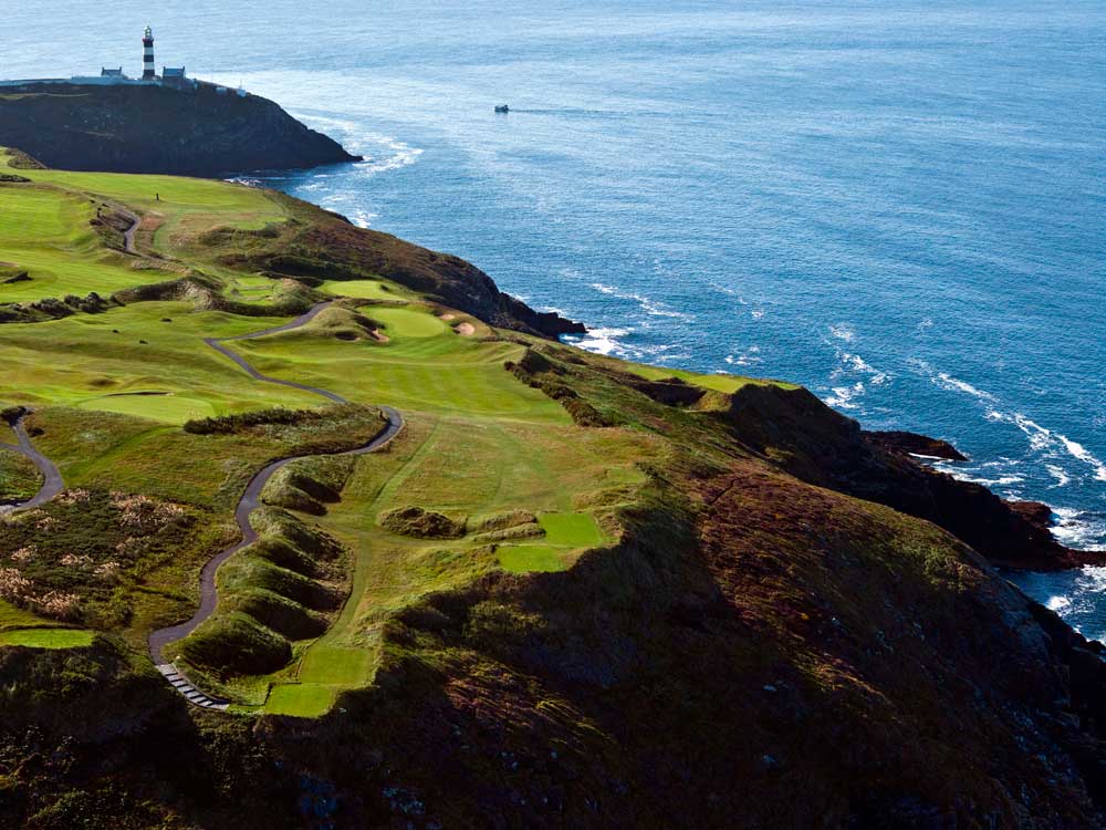 Links golfbaan in Ierland